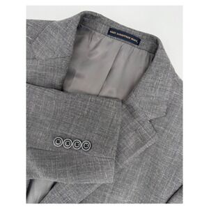 Hart Schaffner Marx Blazer Mens 42L Gray Wool Silk Linen Sport Coat Jacket